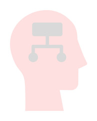 head analysis icon. Simple color elements of brain process icons for ui and ux, website or mobile application