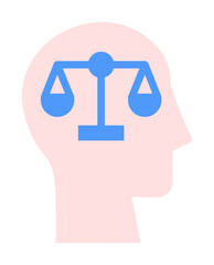 head Libra icon. Simple color elements of brain process icons for ui and ux, website or mobile application