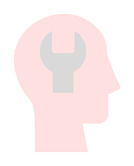 head wrench icon. Simple color elements of brain process icons for ui and ux, website or mobile application