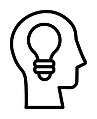 head light bulb icon. Simple line, outline elements of brain process icons for ui and ux, website or mobile application