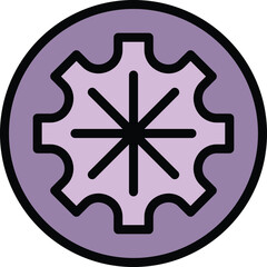 Api gear system icon. Outline Api gear system vector icon for web design isolated on white background color flat