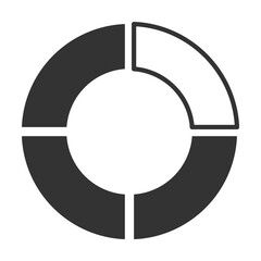 Naklejka premium pie, statistics, business icon. Element of business icon for mobile concept and web apps. Glyph pie, statistics, business icon can be used for web and mobile