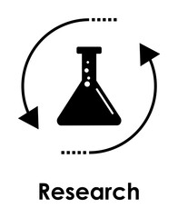 flask, arrow, circle icon. Element of business icon with description. Glyph icon for website design and development, app development. Premium icon