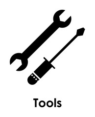 wrench, screwdriver icon. Element of business icon with description. Glyph icon for website design and development, app development. Premium icon
