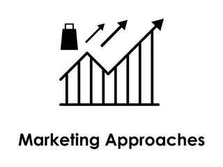 chart, arrow up, lock, marketing approaches icon. One of business collection icons for websites, web design, mobile app