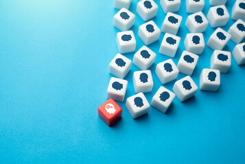 Idea leader. Lead the team. A bright mind leads. Cooperation and teamwork. Initiative and talented....