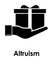hand, gift, altruism icon. One of the business collection icons for websites, web design, mobile app