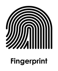 fingerprint icon. One of the business collection icons for websites, web design, mobile app