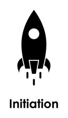 rocket, initiation icon. One of business icons for websites, web design, mobile app