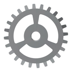 3D Gear icon.  Transmission cogwheels and gears are isolated on white background. Machine gear, setting symbol, Repair, and optimize workflow concept. 3d  illustration.