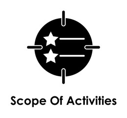 target, stars, scope of activities icon. One of business icons for websites, web design, mobile app