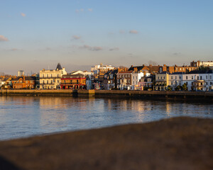 sunset over the river