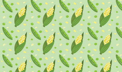 pattern with peas and corn