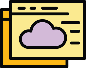 Api new pages icon. Outline Api new pages vector icon for web design isolated on white background color flat