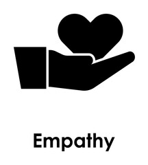 hand, heart, empathy icon. One of business icons for websites, web design, mobile app