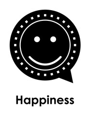smile, happy, bubble, happiness icon. One of business collection icons for websites, web design, mobile app