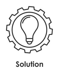 gear, settings, bulb icon