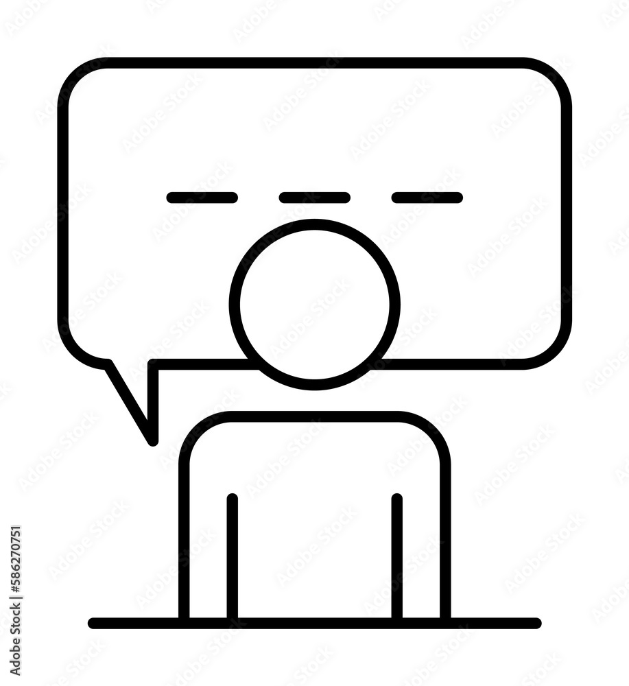 Aufkleber job interview line icon. element of business organisation icon for mobile concept and web apps. thin