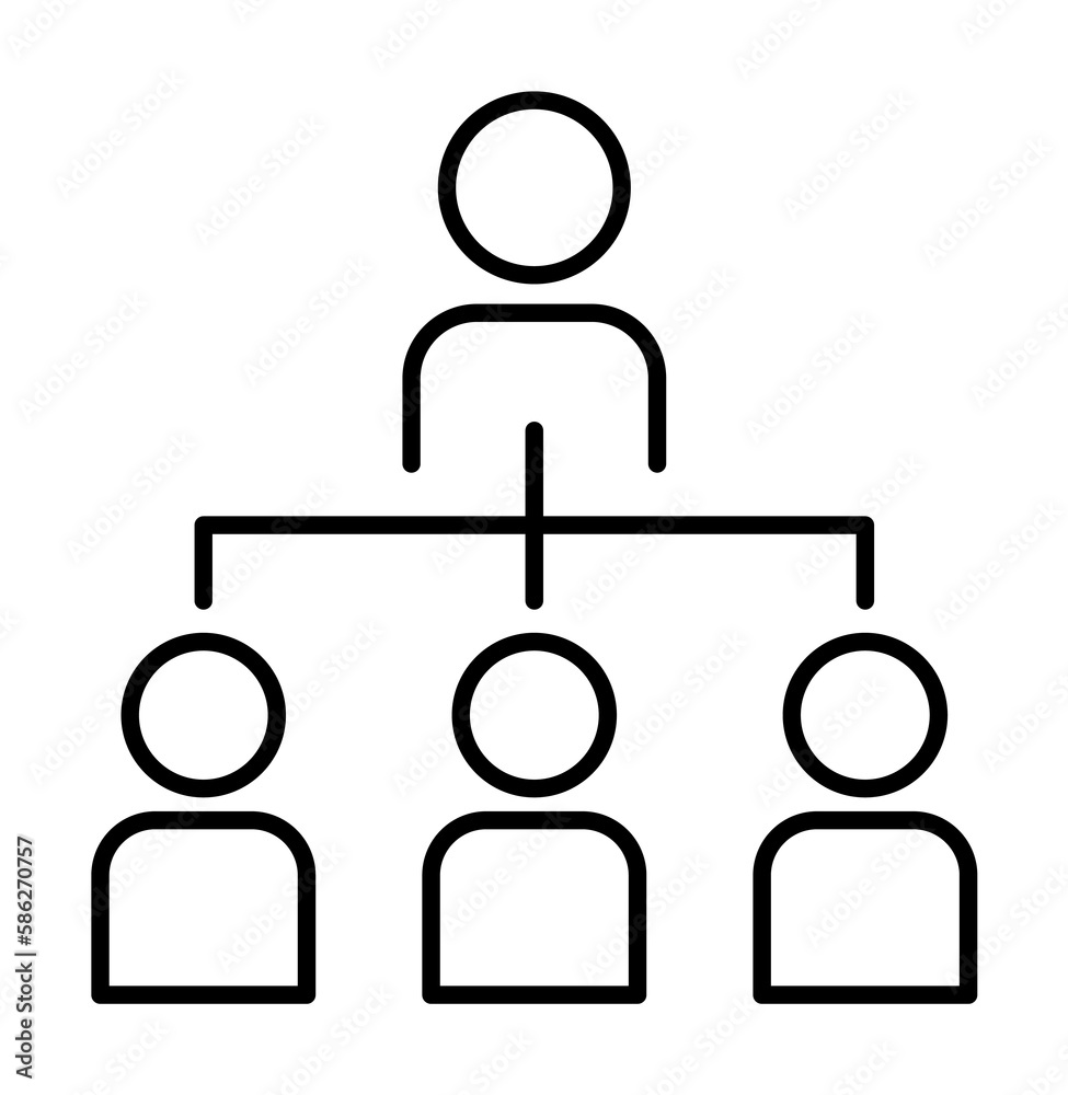 Aufkleber organization structure line icon. element of business organisation icon for mobile concept and web a