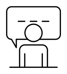 job interview line icon. Element of business organisation icon for mobile concept and web apps. Thin line job interview icon can be used for web and mobile