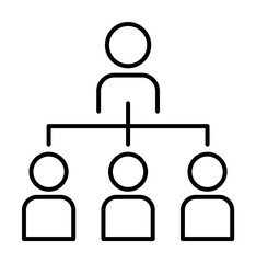 organization structure line icon. Element of business organisation icon for mobile concept and web apps. Thin line organization structure icon can be used for web and mobile