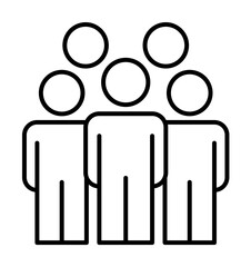 employees line icon. Element of business organisation icon for mobile concept and web apps. Thin line employees icon can be used for web and mobile