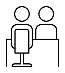 customer acceptance line icon. Element of business organisation icon for mobile concept and web apps. Thin line customer acceptance icon can be used for web and mobile