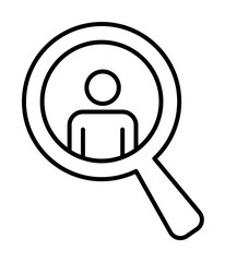 search for colleagues line icon. Element of business organisation icon for mobile concept and web apps. Thin line search for colleagues icon can be used for web and mobile