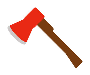 ax colored illustration. Element of camping icon for mobile concept and web apps. Flat design ax colored illustration can be used for web and mobile. Premium icon