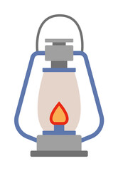 camping lamp colored illustration. Element of camping icon for mobile concept and web apps. Flat design camping lamp colored illustration can be used for web and mobile