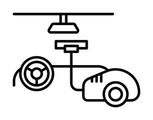 Vacuum cleaner carwash seat icon. Element of car wash icon