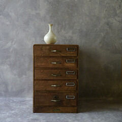 日本の古い木製家具　引き出し　収納　木工　アンティーク