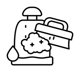 Seat car carwash brush icon. Element of car wash icon