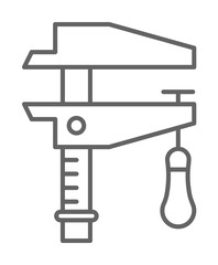 Carpentry, measuring line icon