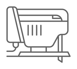 Carpentry, jigsaw line icon