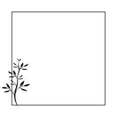 minimal botanical hand drawn frame design for Elegant frames, Floral wreath, сircle monogram on white transparent background, Vector illustration 12