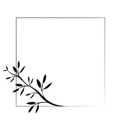 minimal botanical hand drawn frame design for Elegant frames, Floral wreath, сircle monogram on white transparent background, Vector illustration 10