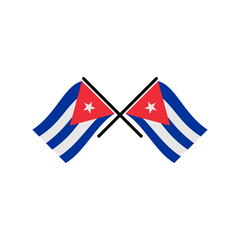 Fototapeta premium Cuba flags icon set, Cuba independence day icon set vector sign symbol