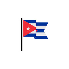 Cuba flags icon set, Cuba independence day icon set vector sign symbol