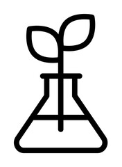 Plant, flask icon. Simple line, outline elements of stinks icons for ui and ux, website or mobile application