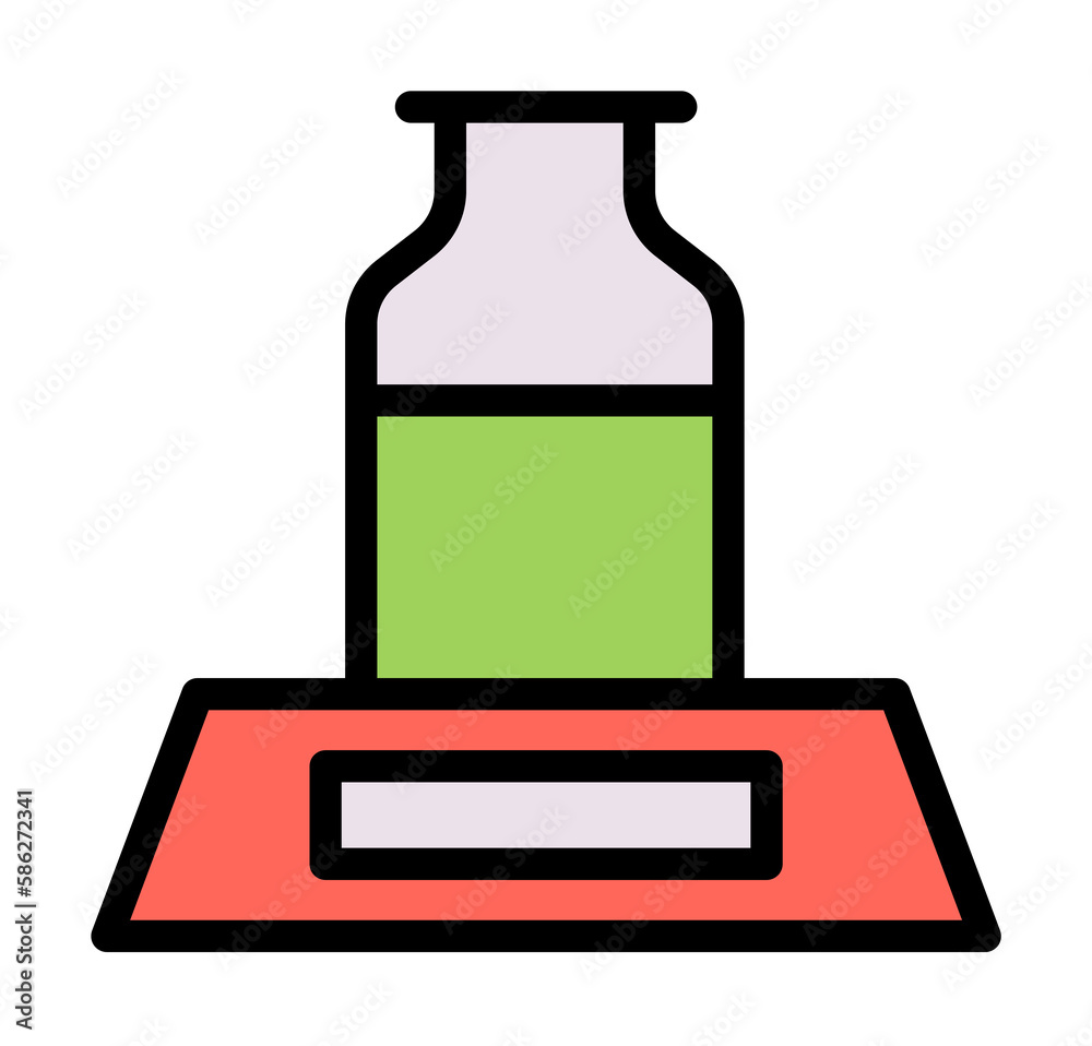 Aufkleber libra, flask icon. simple color with outline elements of stinks icons for ui and ux, website or mobi