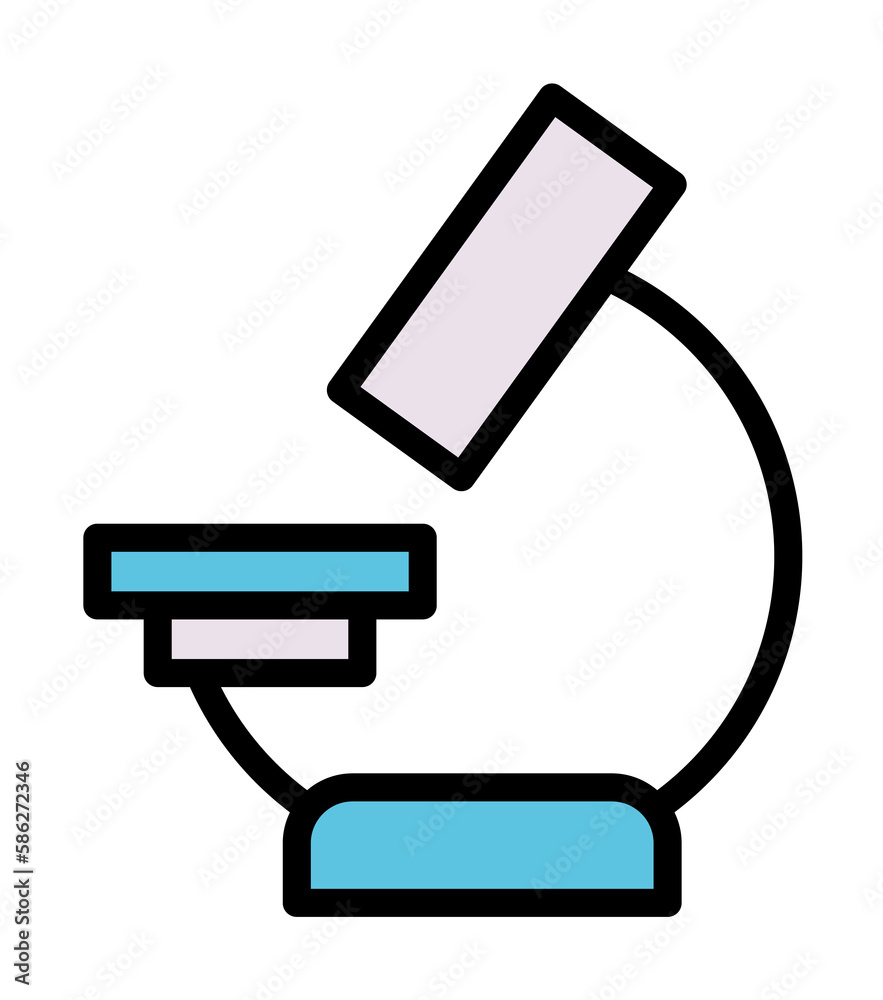 Poster microscope, tool icon. simple color with outline elements of stinks icons for ui and ux, website or 