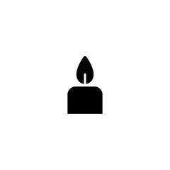 Burning candle black icon