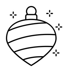 Christmas, ball icon. Simple line, outline of new year icons for ui and ux, website or mobile application