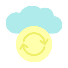 Cloud, arrow, update icon. Simple color elements of internet storage icons for ui and ux, website or mobile application