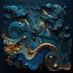 Marble acrylic fluid texture, created with generative AI