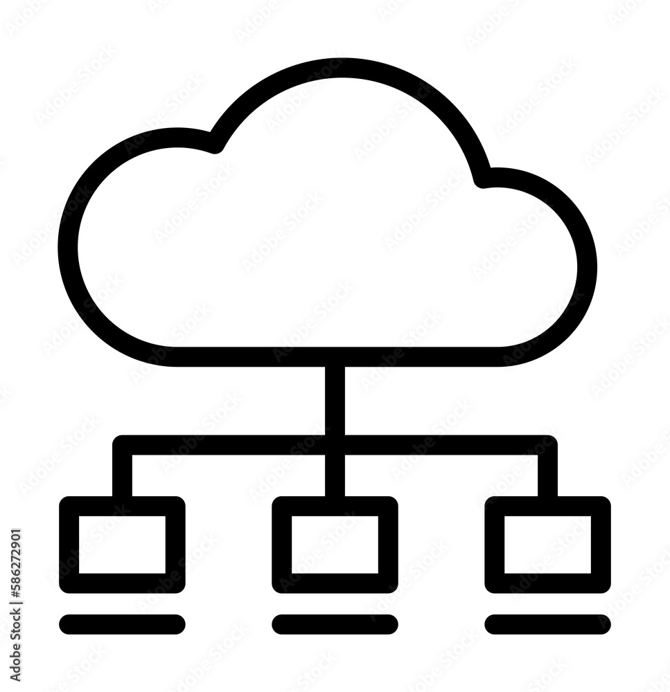 Poster cloud, network icon. simple line, outline elements of internet storage icons for ui and ux, website 