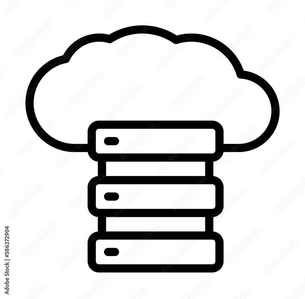 Poster cloud, data icon. simple line, outline elements of internet storage icons for ui and ux, website or 