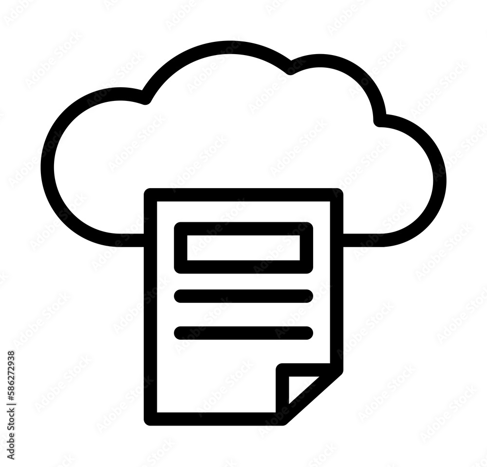 Poster cloud, file icon. simple line, outline elements of internet storage icons for ui and ux, website or 