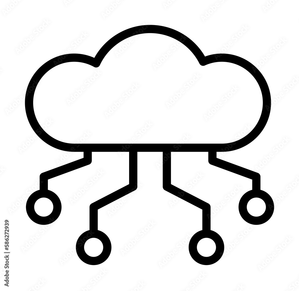 Poster cloud, network icon. simple line, outline elements of internet storage icons for ui and ux, website 